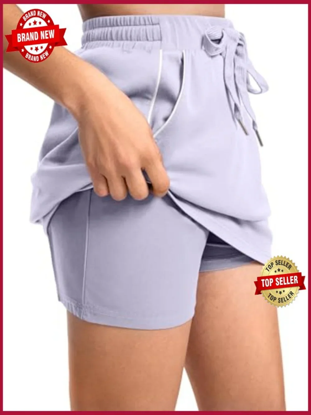 Two Piece Skirt Set Sleeveless Athletic Matching Tennis Skort with Pockets